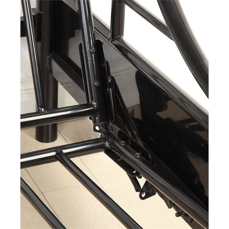 Black Metal Twin Over Futon Bunk Bed J551