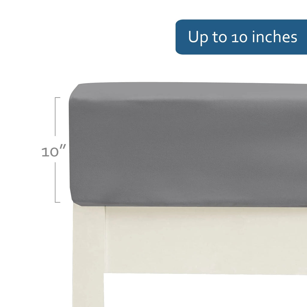 Gray Microfiber Cot Fitted Sheet 31x75 Inches R6583