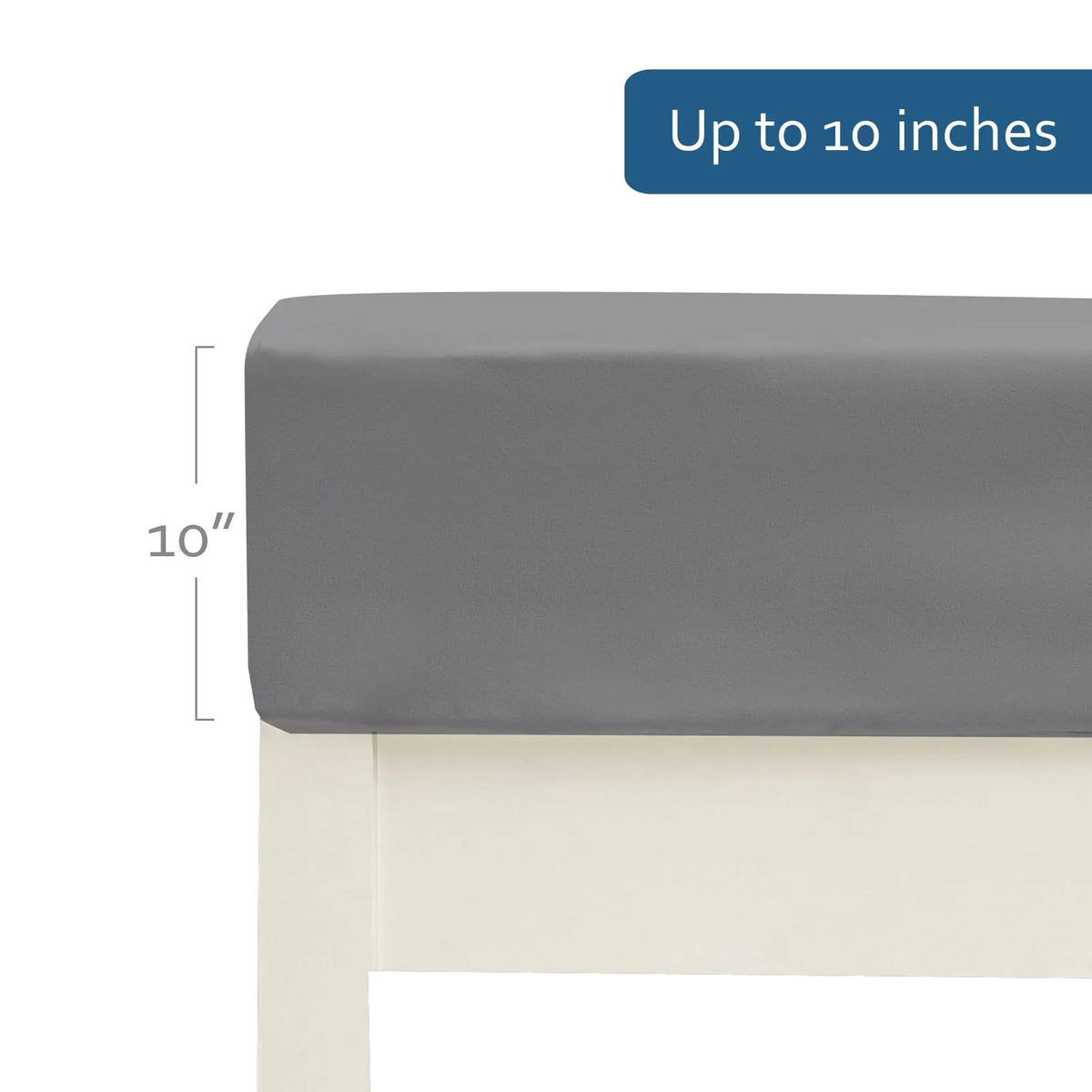 Gray Microfiber Cot Fitted Sheet 31x75 Inches R6583