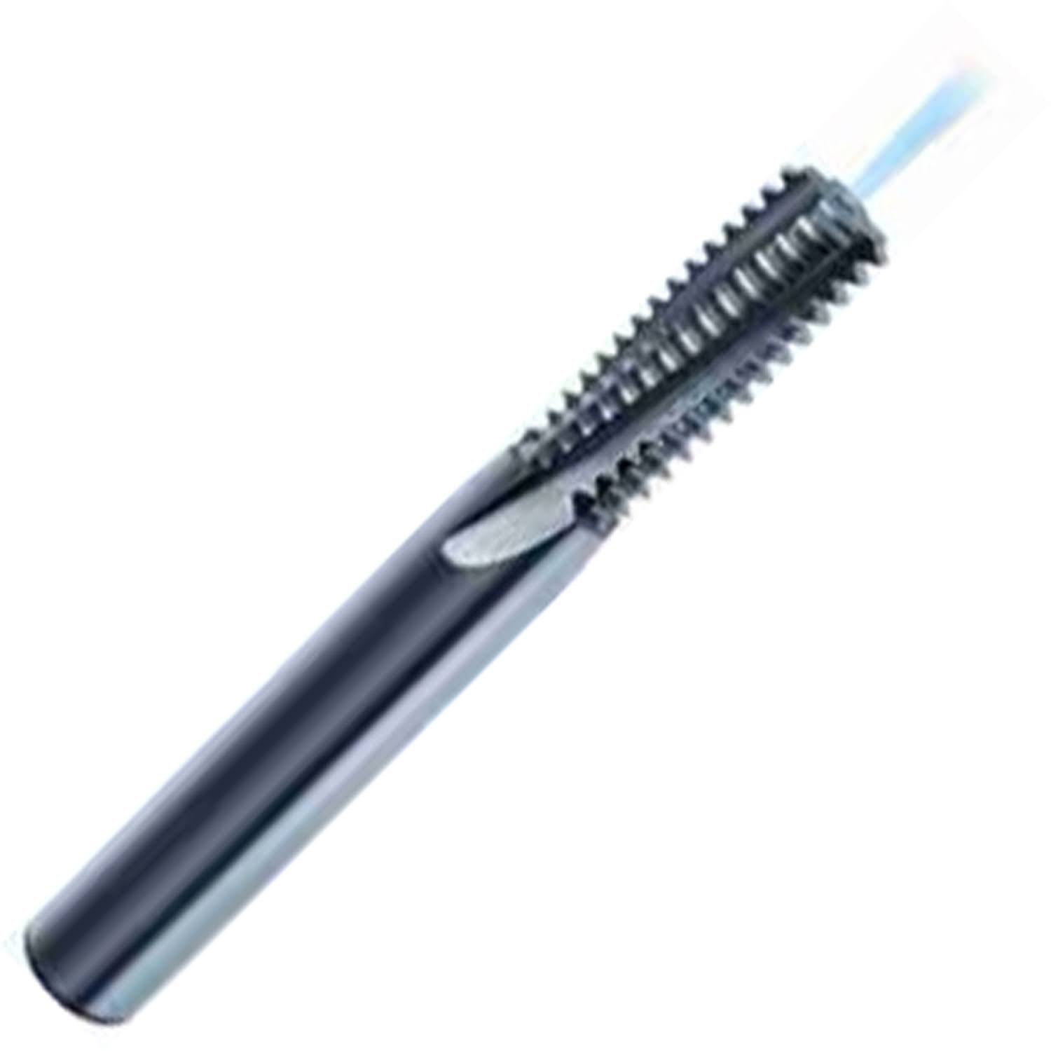 1/2-20 Spiral Flute 2xD Carbide Thread Mill, 4 Flutes, TiCN Coated, Coolant Through T6287