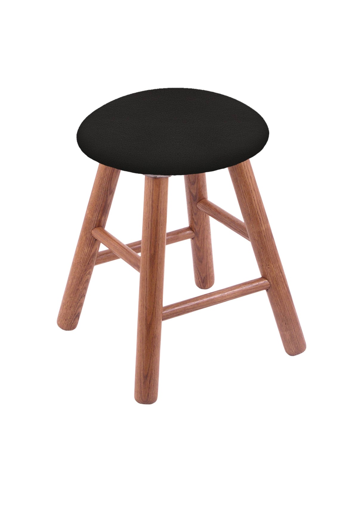 Oak Vanity Stool with Espresso Seat I6385