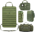 Khaki Pack of 2 Tactical Car Seat Organizer with Pouches W599724