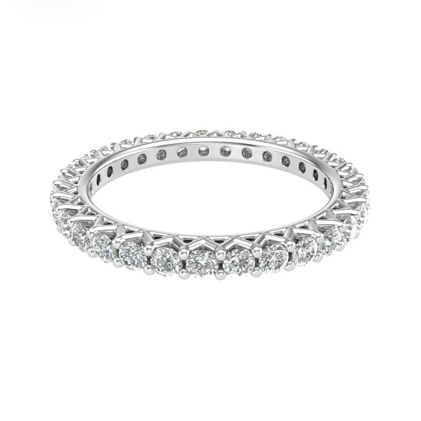 10k White Gold Eternity Band Ring F220