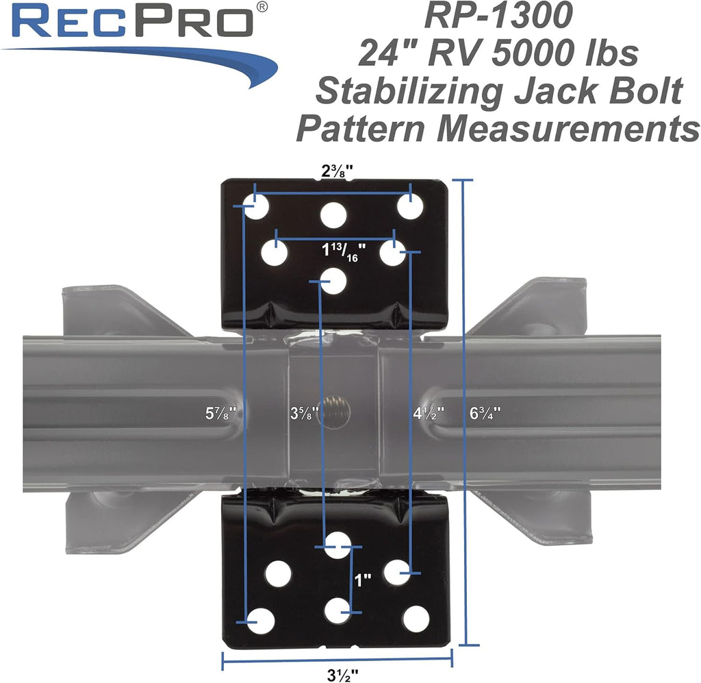 RV Scissor Jack 5000 LB Capacity Heavy Duty Leveling Jack 2-Pack W203