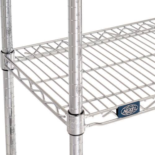 Chrome Wire Shelving Starter 30x22W x 14x22D x 74x22H W653560