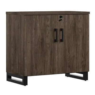 2 Door Square Accent Cabinet Dark Brown F4572
