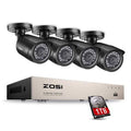 8 Channel 1080n CCTV Camera System 1TB Surveillance HDD 4X 720p Bullet Cameras G446