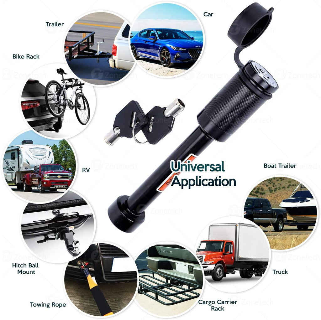 5/8 Pin Trailer Hitch Receiver Lock with Rubber Cap S61281