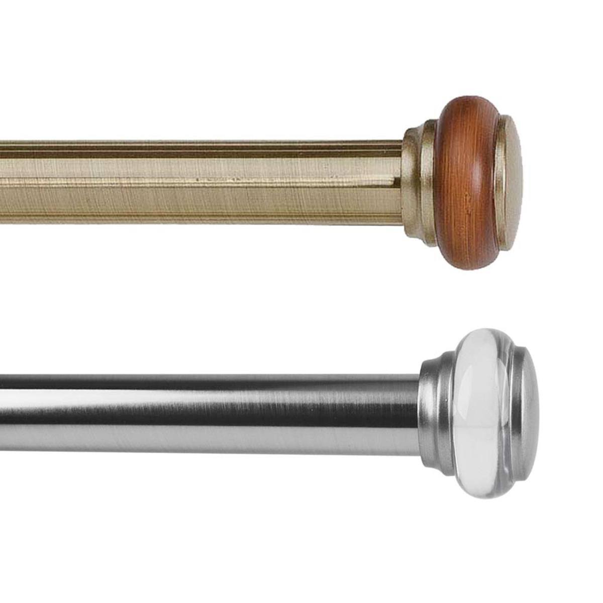 1 1/8x22 Rod Set with Finial Brushed Nickel S223