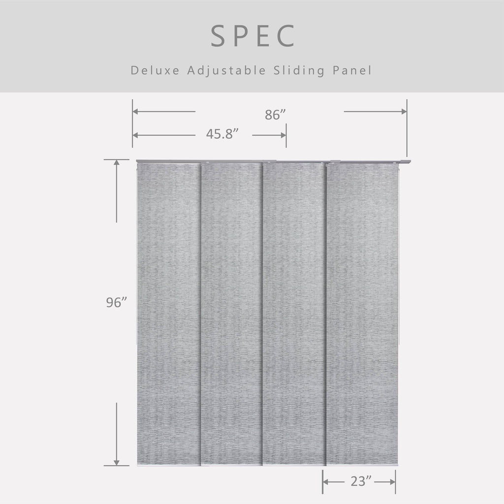 Adjustable Sliding Window Panel Track with 23 in. Slates O866