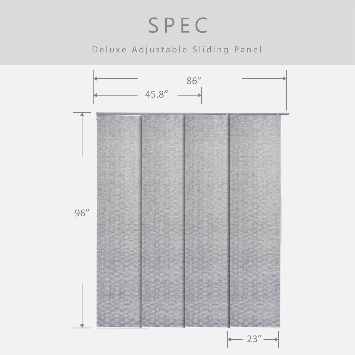 Adjustable Sliding Window Panel Track with 23 in. Slates O866
