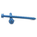 3/16 inch x 1 1/4 inch Concrete Screw Slotted Hex Washer Head Low Carbon Steel Blue Polymer Pk 3000 O6728