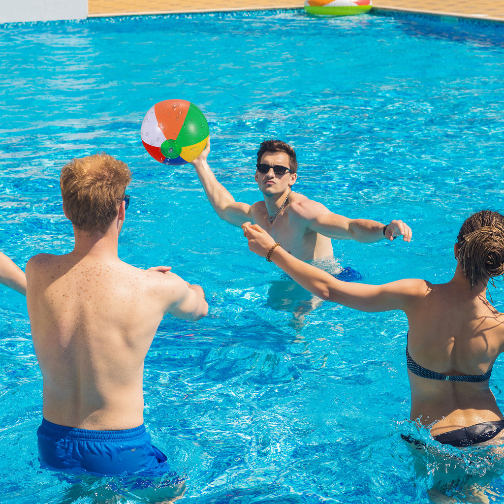 12 Pcs Inflatable Beach Balls Pool Toys W45171