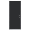 Jet Black Painted Steel Prehung Front Exterior Door E84782