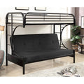 Black Metal Twin Over Futon Bunk Bed J551