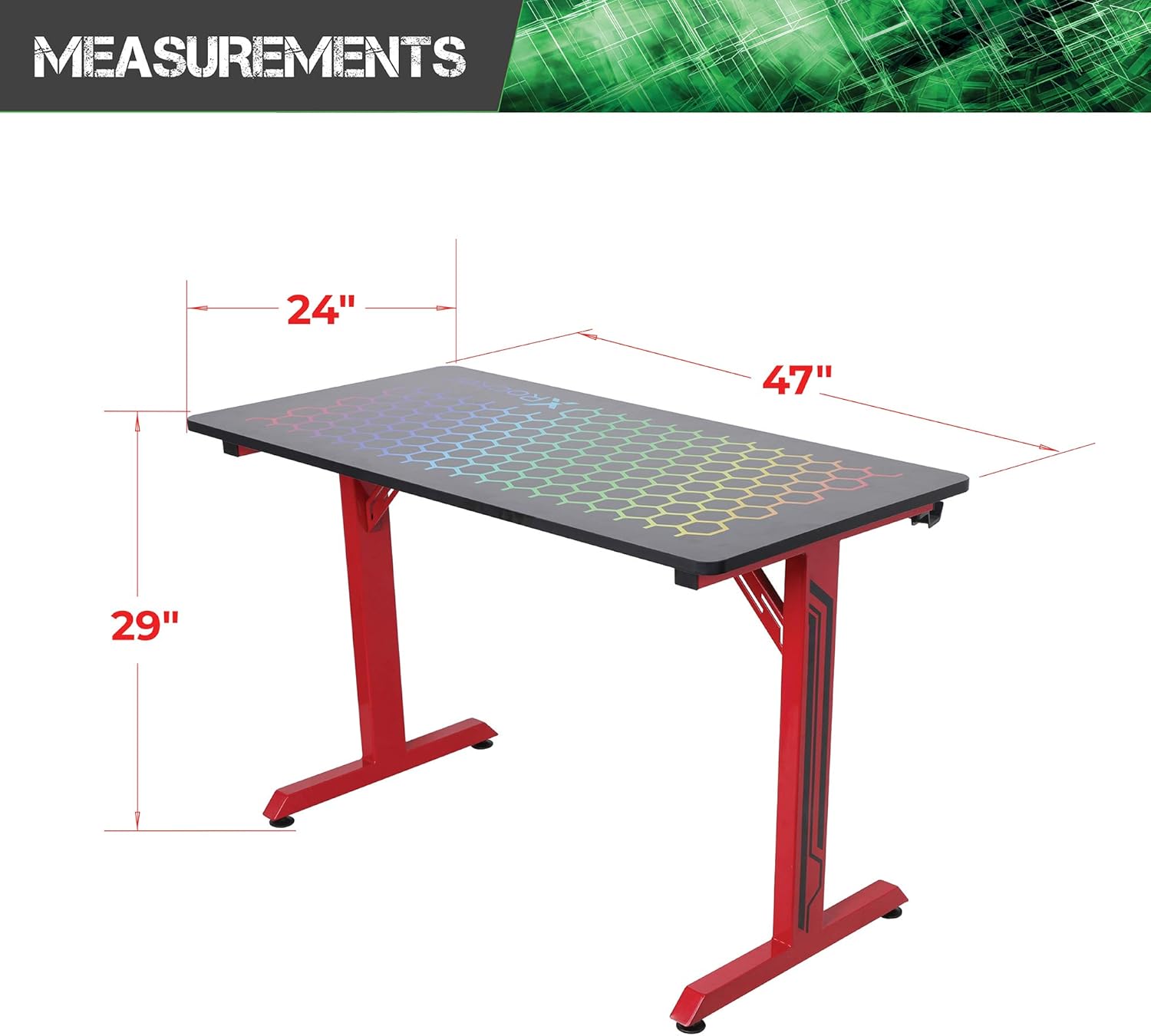 Black/Red Gaming Desk K7955