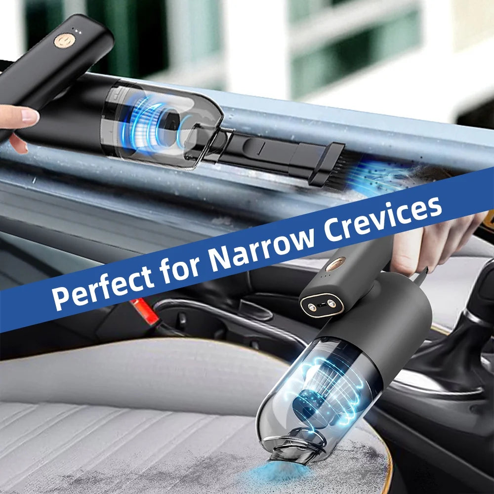 Portable Car Vacuum Cleaner with LED Light Q77796