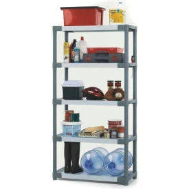 Plastic Solid Shelving 36x22W x 16x22D x 70x22H Capacity 200 lbs E35178