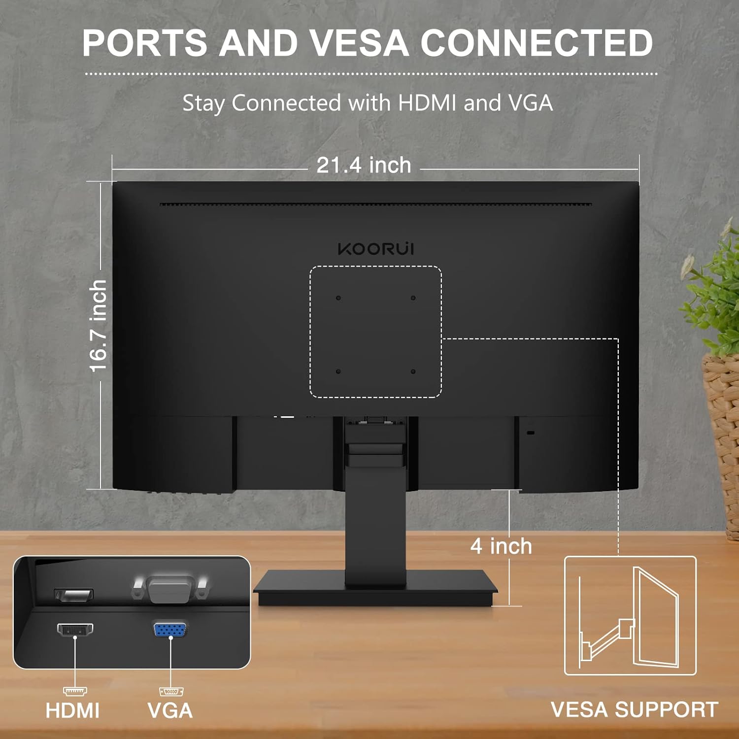 24 Inch FHD 1080p IPS 75Hz Monitor with HDMI/VGA N30640