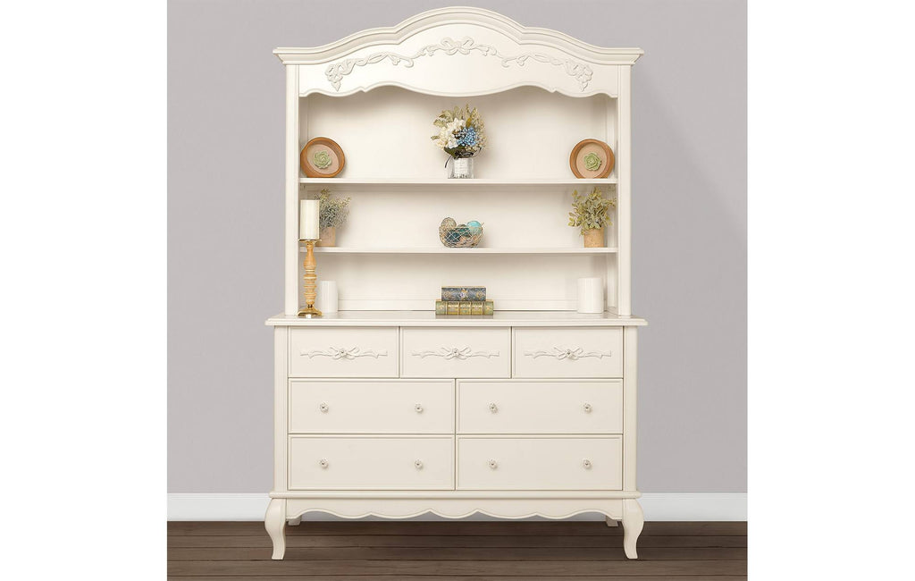 Ivory Lace Hutch Bookcase R68576