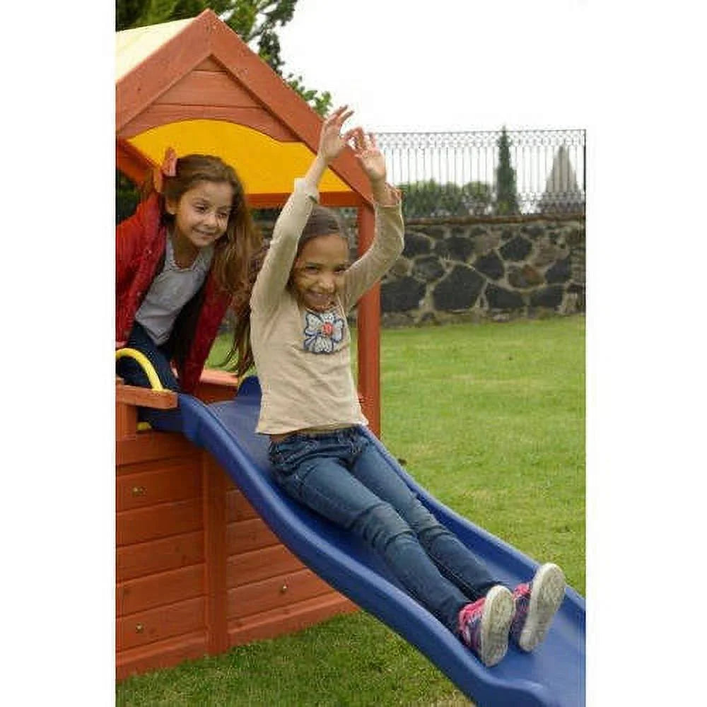 Wood Playhouse with Slide C671380