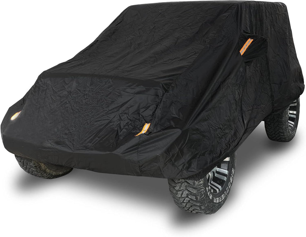 2 Door Full Car Cover with Driver Door Zipper X2319