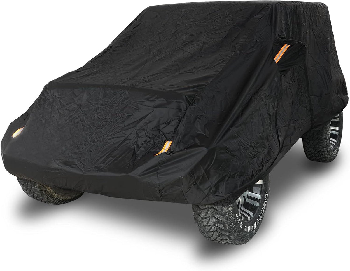 2 Door Full Car Cover with Driver Door Zipper X2319