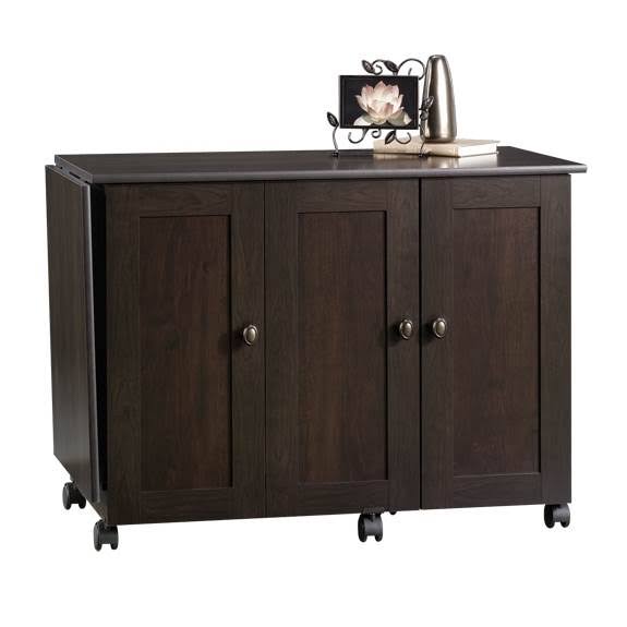 Sewing Craft Cart in Cinnamon Cherry Finish R24159
