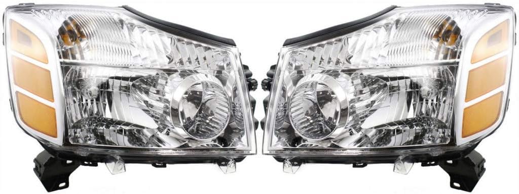 Headlight Assembly Pair for Nissan Titan Armada 2004-2007 V42098