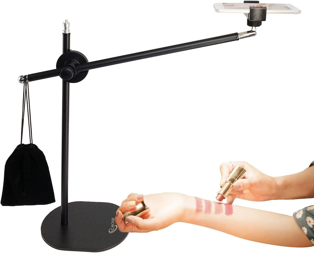 Adjustable Tabletop Phone Mount, 360° Rotation, Long Arm Bracket, Pack of 2 H507