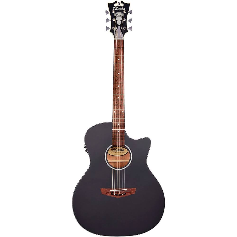 Matte Black Cutaway Orchestra Acoustic-Electric Guitar Y1916