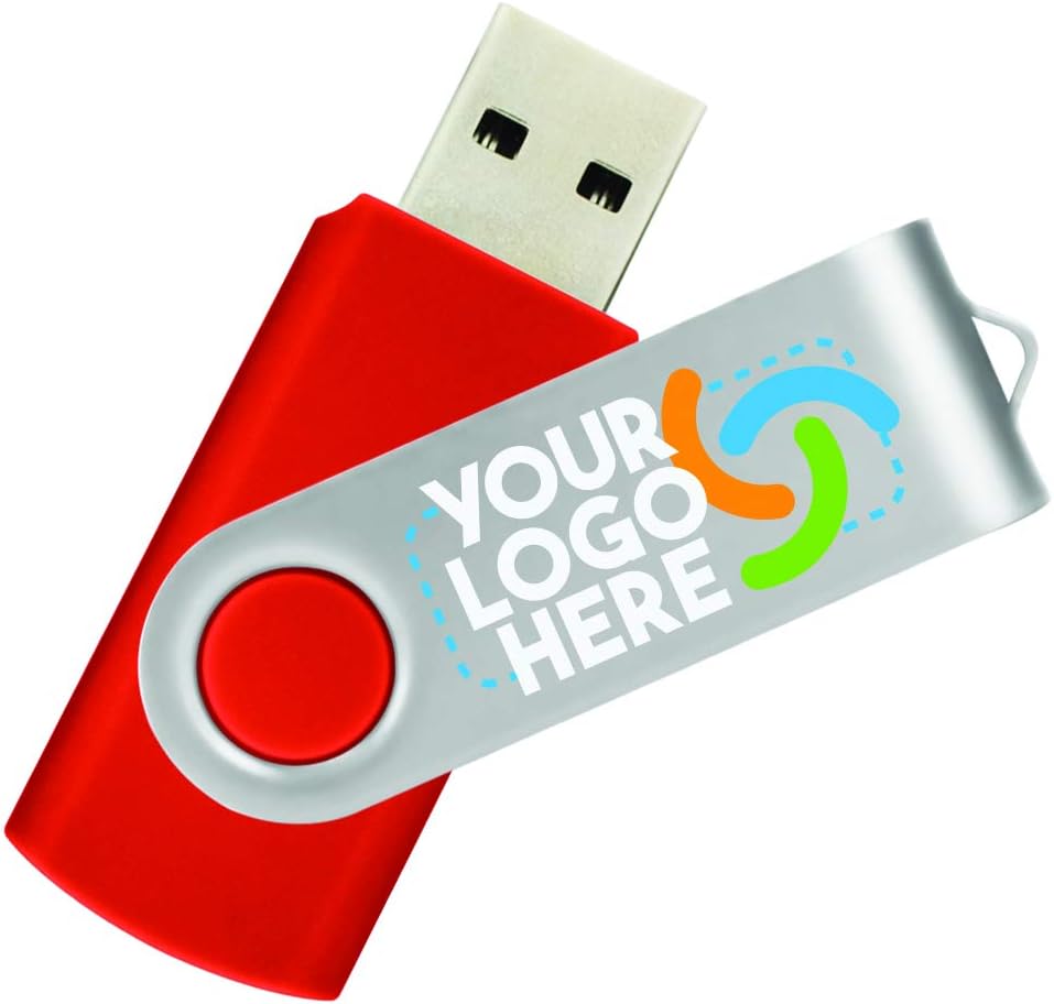 Blue Body/Silver Clip 500 Pack Custom USB Flash Drives G89608
