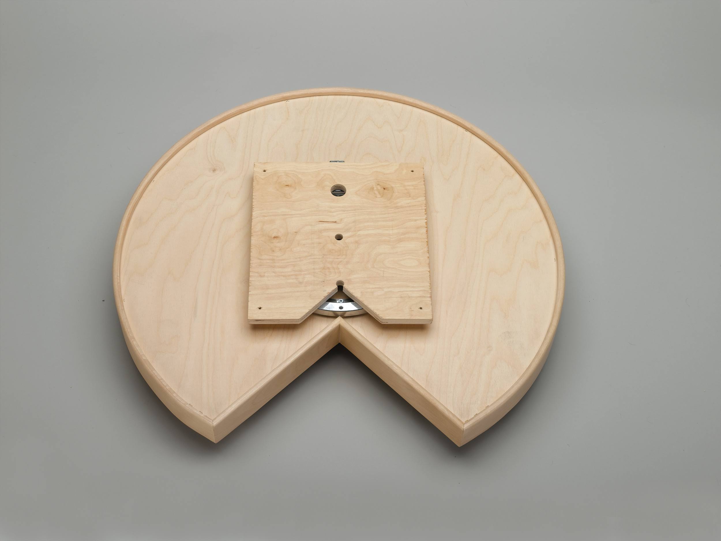32x22 Natural Wood Kidney Lazy Susan M7018