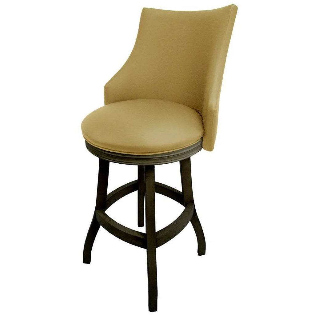 Tan & Dark Shadow Swivel Wood Bar Stool Set of 2 R3433