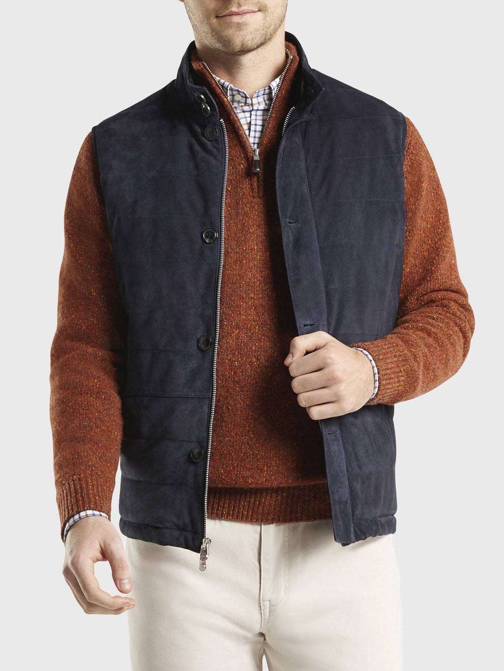 Blue Suede Vest T19120