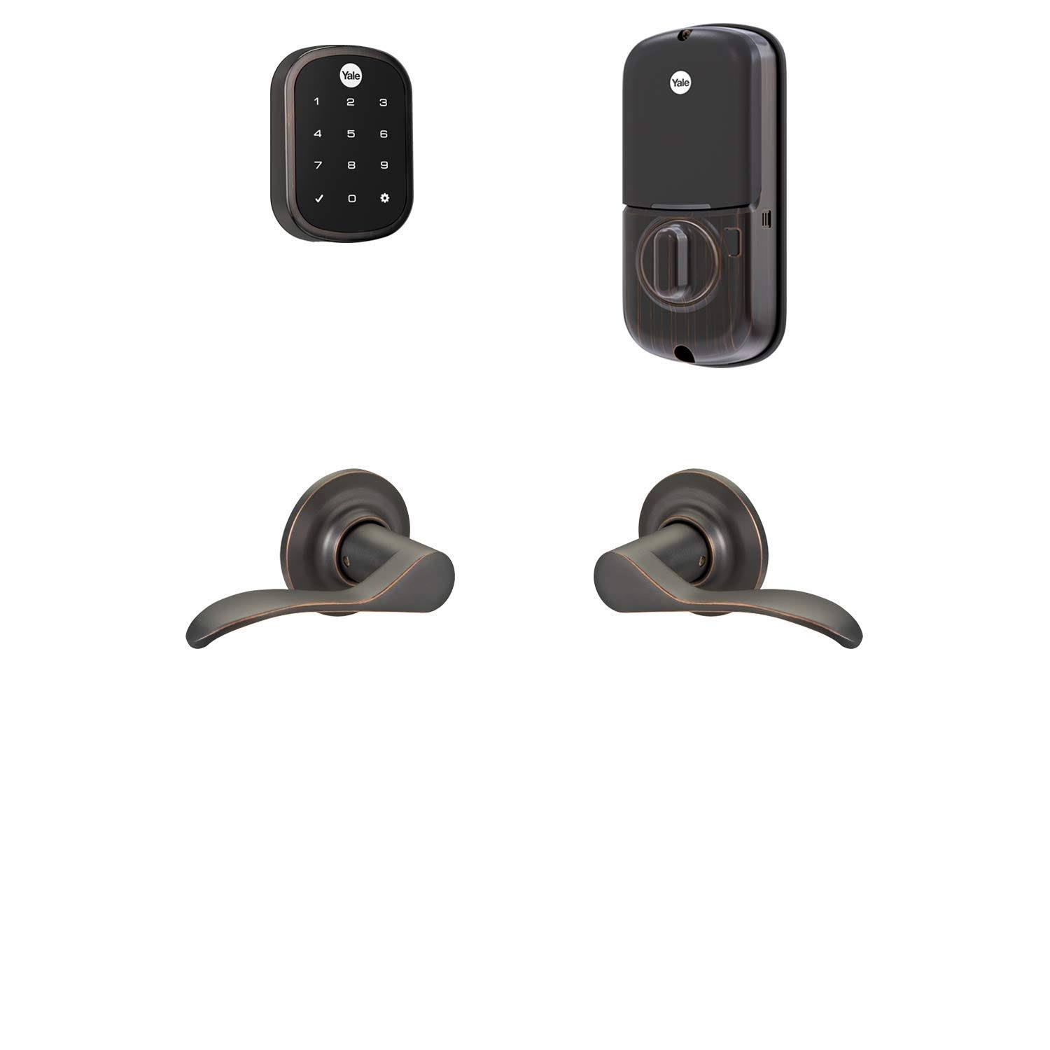 Z-Wave Plus Touchscreen Deadbolt with Passage Levers F89529