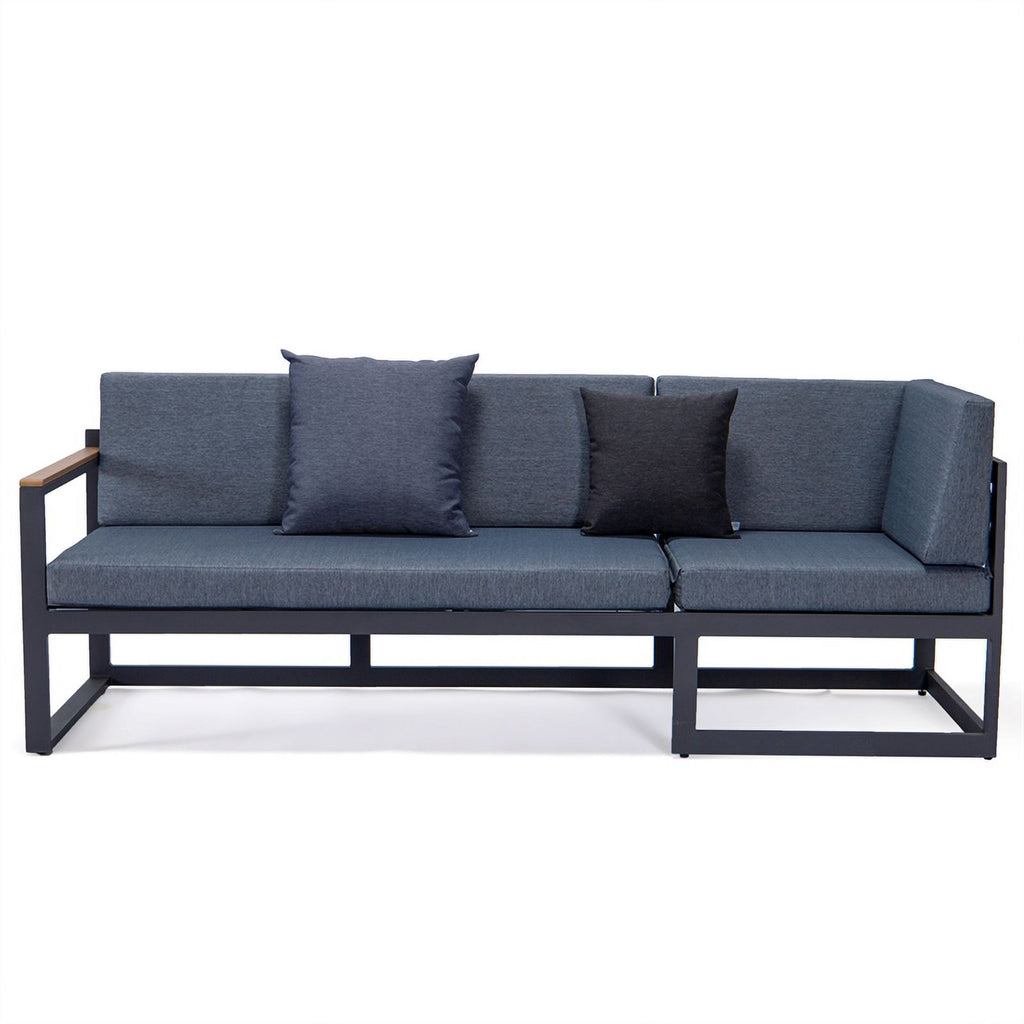 Black 3 Piece Outdoor Aluminum Sectional E392512