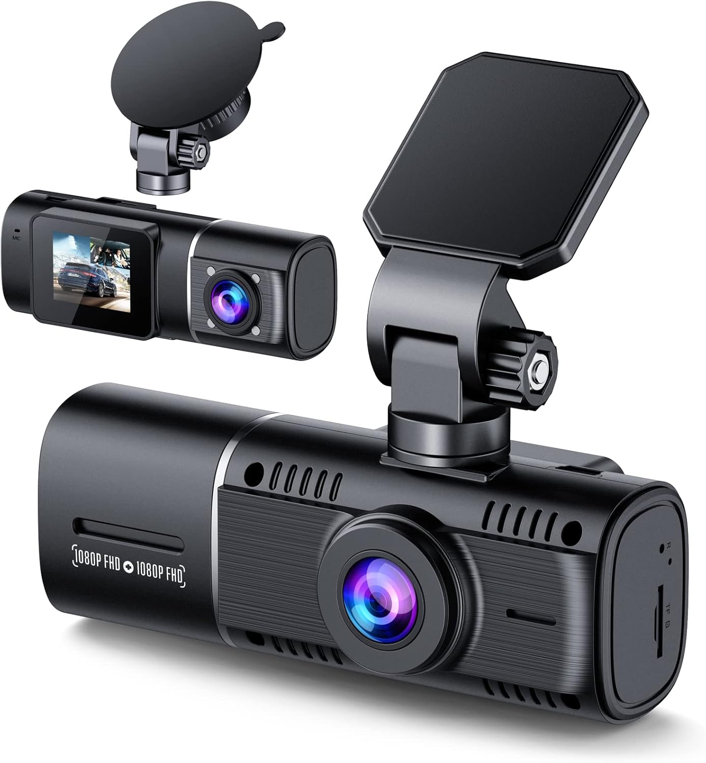 Dual Dash Cam Front and Inside 1080P Dash Camera Pack of 2 N692