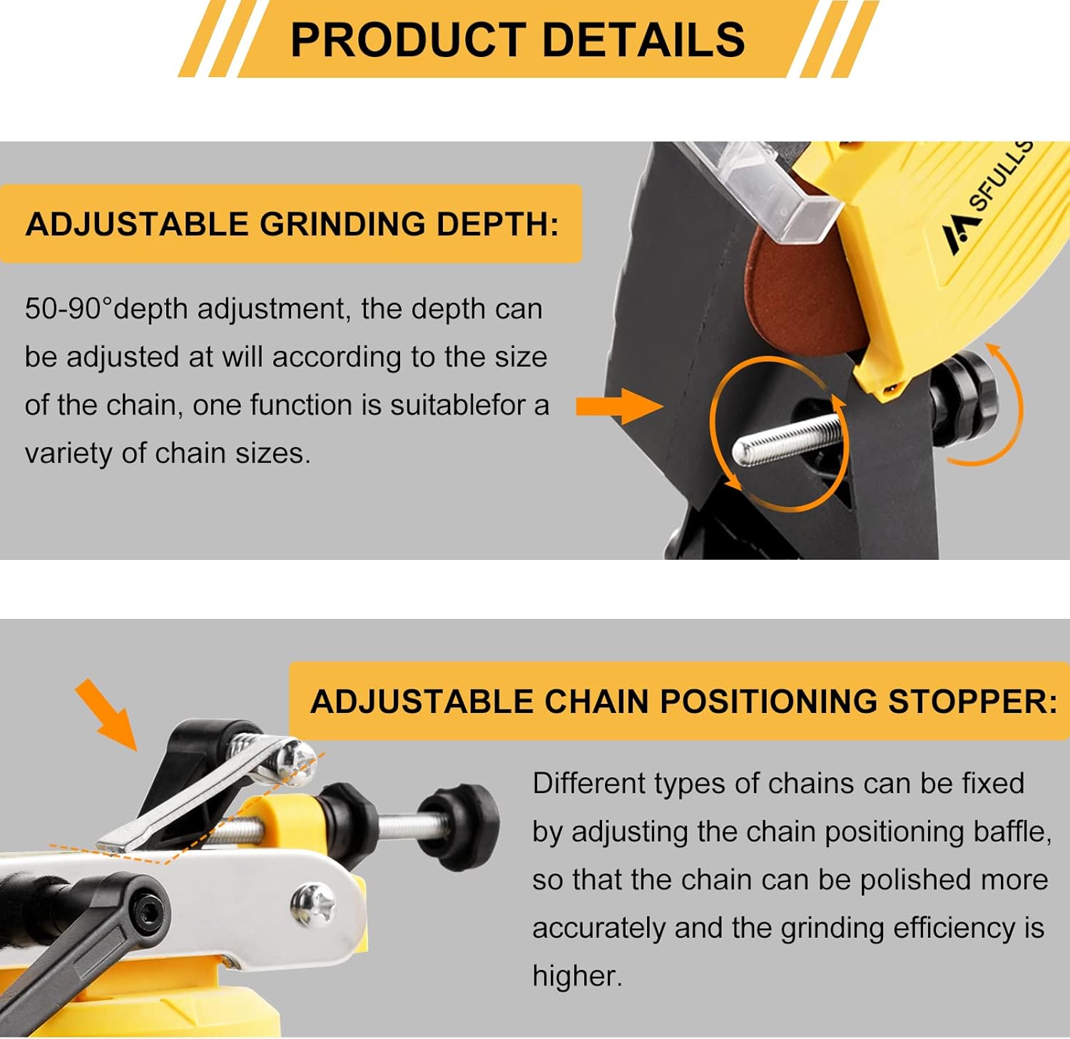 Electric Chainsaw Sharpener Grinder Vise Mount 110V Pack of 2 O34831