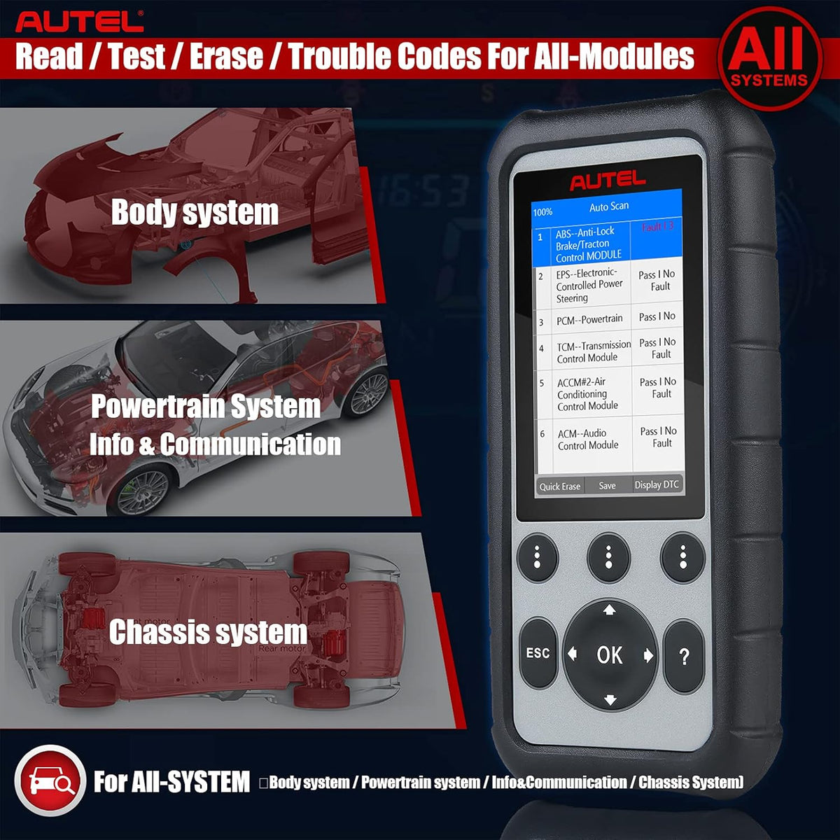 Full System Diagnostic Scan Tool with Live Data O7307