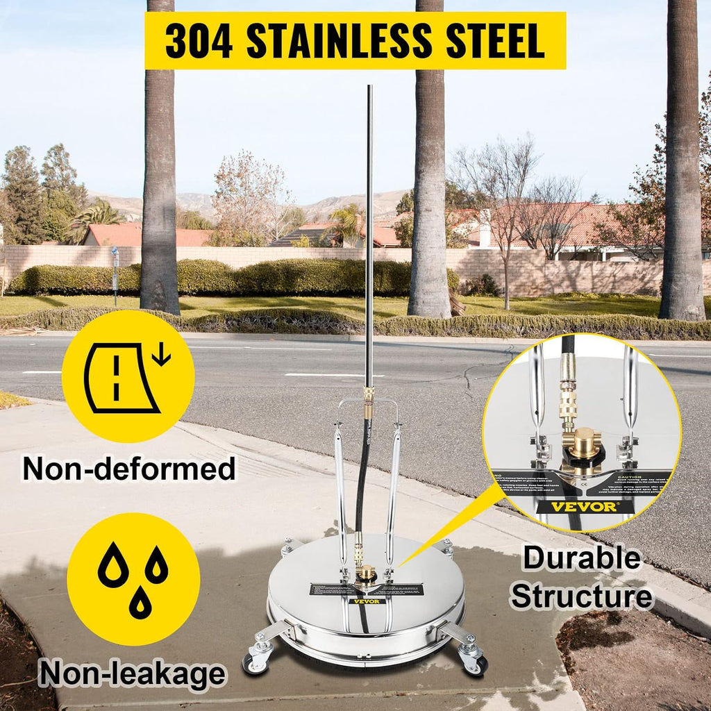 18 in 4000 PSI 304 Stainless Steel Pressure Surface Cleaner J978